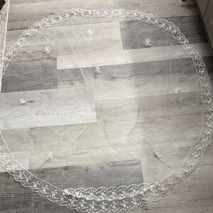 BRIDAL VEIL Embroidered Elegant White
